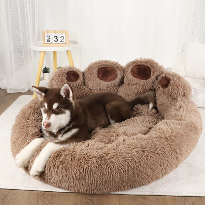 Fluffy Dog Bed Winter Plush Kennel Accessories Pet Products Large Dogs Beds Bedding Sofa Basket Small Mat Cats Big Cushion Puppy
