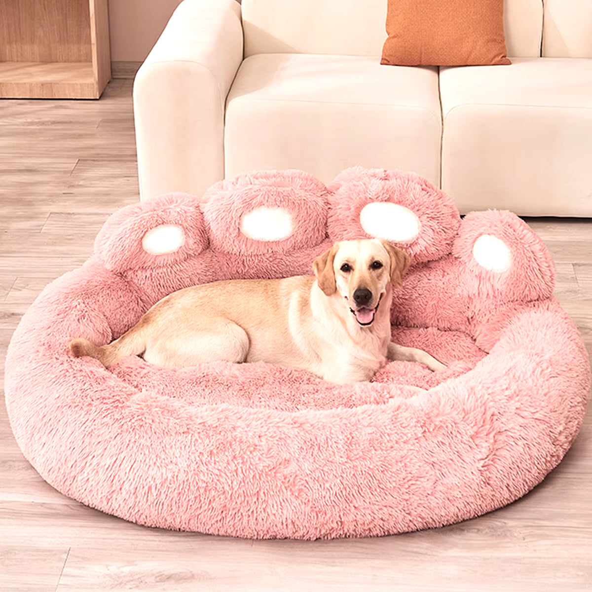 Fluffy Dog Bed Winter Plush Kennel Accessories Pet Products Large Dogs Beds Bedding Sofa Basket Small Mat Cats Big Cushion Puppy