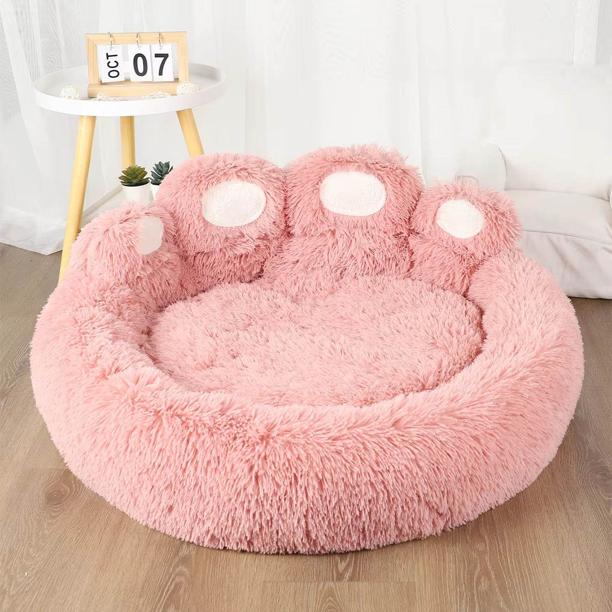 Fluffy Dog Bed Winter Plush Kennel Accessories Pet Products Large Dogs Beds Bedding Sofa Basket Small Mat Cats Big Cushion Puppy
